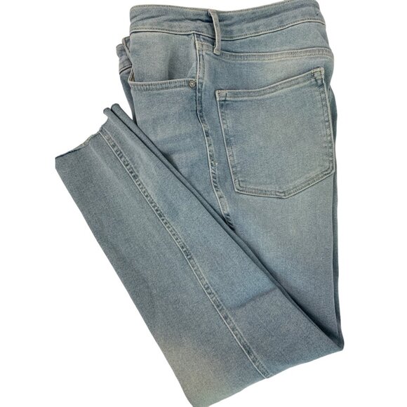 We The Free High Rise Jegging Light Wash Jeans Size 30 Crop Raw 7525 New - Picture 1 of 10